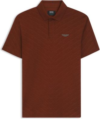BOSS x ASTON MARTIN polo shirt in mercerized cotton jacquard