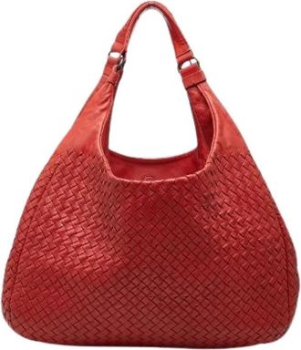 Bottega Veneta Pre-owned Shoulder Bags, female, Red, Size: ONE SIZE Pre-owned Leather Shoulder Bag