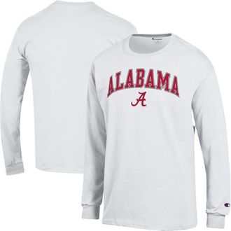 Champion Mens Champion White Alabama Crimson Tide Arch Over Logo Long Sleeve T-Shirt at Nordstrom, Size Xx-Large