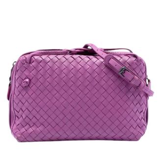 Bottega Veneta Pre-owned Cross Body Bags, female, Purple, Size: ONE SIZE Pre-owned Leather Crossbody Bag