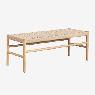 Sklum Sklum - Banco En Madera De Roble Y Cuerda Trenzada Mara