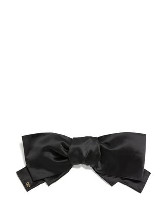 Valentino Garavani satin bow hair clip - Black