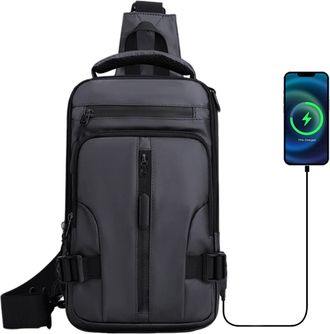 Generic Sling Chest Bag - Man Bag | Shoulder Backpack | Waterproof Anti-theft Bags for Daily Commuting Camping Workplace Business Leisure Sports Gym Travel Fi