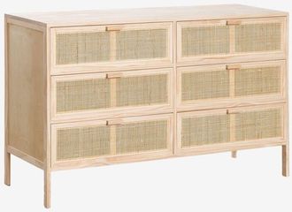 Sklum C&oacute;moda En Rat&aacute;n Y Madera Reyna Natural Kids Sklum