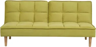 Beliani Beliani - Sof&aacute; Cama Verde 3 Plazas Respaldo Reclinable Acolchado Siljan