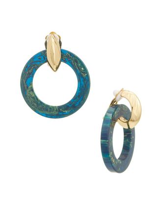 Kenneth Jay Lane Plated Doorknocker Earrings