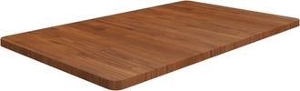 vidaXL Encimera Ba&ntilde;o Madera Maciza Tratada Marr&oacute;n Oscuro 100x60x2,5 Cm Vidaxl