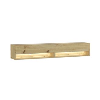 Skraut Home Skraut Home - Mueble Tv, Televisi&oacute;n, Muebles De Sal&oacute;n, Almacenaje, 180, Led, Con Almacenamiento, Estilo Moderno, Roble