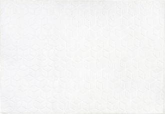 Beliani Alfombra Blanca 160 X 230 Cm Poli&eacute;ster Piel Sint&eacute;tica De Conejo Pelo Largo Thatta