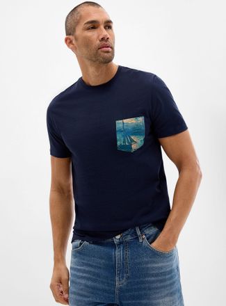 Le 31 Mens Impressionist pocket T-shirt Standard fit A Tribute to Claude Monet Collection
