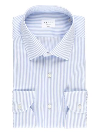 Xacus Gestreept katoenen overhemd - Blauw