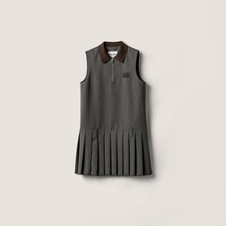 Miu Miu Pleated Cover fabric dress