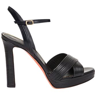 Santoni Womens leather high-heel sandal in Black at Nordstrom, Size 10