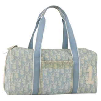 Dior Pre-owned Handbags, female, Blue, Size: ONE SIZE Pre-owned PVC Trotter Boston Bag
