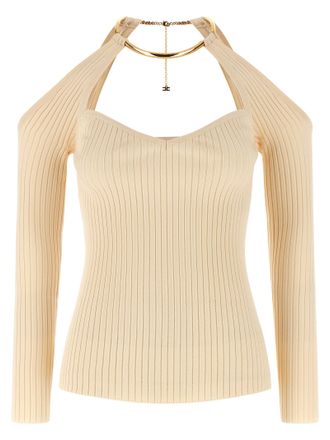 Elisabetta Franchi Beige Viscose Womens Cardigan