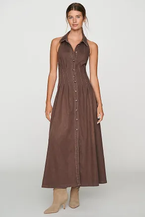 Exquise Tobie Sleeveless Denim Shirtdress