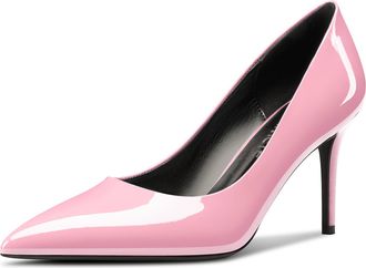 Castamere Women High Stiletto Heel Pointed Toe Slip-on Pumps Court Shoe Cute Classic Dress Shoes Pink 7 UK