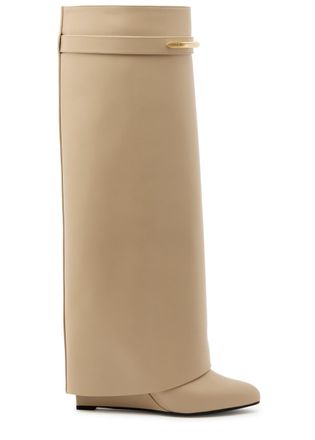 Givenchy Shark 95 Leather Knee-high Boots - Beige - 39 (IT39 / UK6)