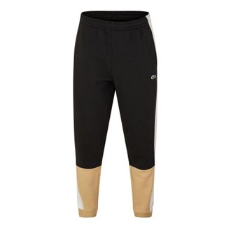 Lacoste Slanke joggingbroek voor heren met kleurblokken (Zwart)