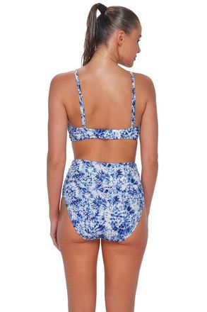 Sunsets Hannah High Waist Bikini Swim Bottoms in Island Ink Rib at Nordstrom, Size X-Large