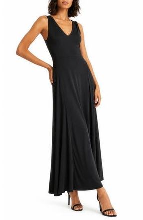 By Design Geneva V-Neck Sleeveless Maxi Dress in Black at Nordstrom Rack, Size X-Small