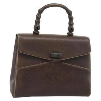 Gucci Vintage, unisex, Bruin, ONE Size, Leer, Pre-owned Vintage Hand Bag