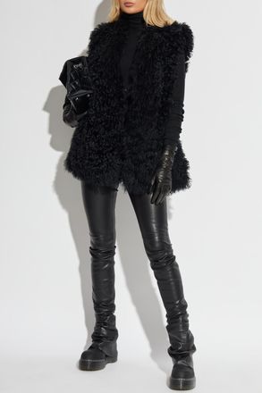 Dolce & Gabbana Faux Fur Vest, Womens, Black