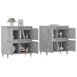 Berkfield Home Sideboards 2 pcs Concrete Grey Engineered Wood