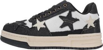 Generic Couple Fashion Retro Boardwalk Casual Thick Sole Platform Comfortable Sports Shoes (Black,5.5)