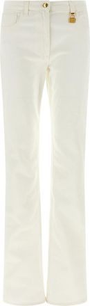 Elisabetta Franchi White Jewel padlock jeans