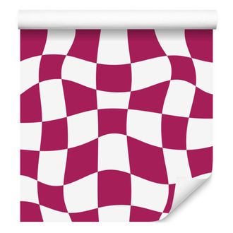 OEM Carta Da Parati Gratuita A Scacchiera Viola E Bianca, Sfondo Viola 50x1000 Cm