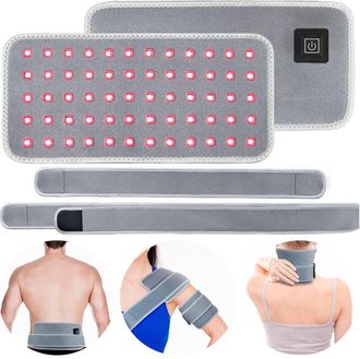 OEM Cintur&oacute;n De Terapia De Luz Roja Para Perros, Dispositivo De Terapia De Luz Infrarroja, 60 Cuentas Led, Dise&ntilde;o Port&aacute;til Con Envoltura De Piel, Con Temp