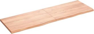 vidaXL Vidaxl - Estante Pared Madera Roble Tratada Marr&oacute;n Claro 160x50x(2-4) Cm