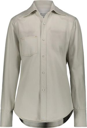 Maison Margiela T-shirt con taschino - Grigio