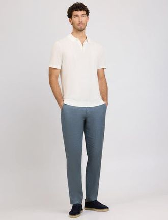 Onia Silk Ribbed Knit Polo in Ivory at Nordstrom, Size X-Small