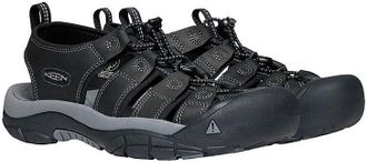 Keen Sandale KEEN NEWPORT, Herren, Gr. 43, schwarz, Leder, Schuhe Sandale, mit Klettverschluss