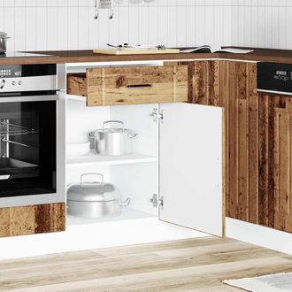 Berkfield Home Kitchen Base Cabinet Lucca Old Wood Engineered Wood in Brown