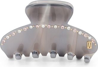 Alexandre de Paris Effet Speciaux Acetate and Swarovski Strass Hair Claw Clip in Grey at Nordstrom