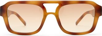 Le Specs Subzero 54mm Aviator Sunglasses in Vintage Tort/brown Grad at Nordstrom