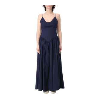 Staud Staud, Kleedjes, Dames, Blauw, S, Elegante Blauwe Jurk met Moderne Silhouet