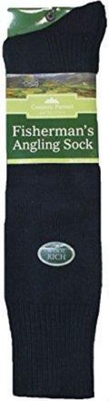Generic 3 Pairs Mens Fisherman Angling Socks Mens Long Length Wool Rich Outdoor Socks Navy 6-11