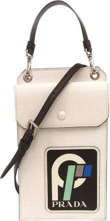 Prada Pre-owned Prada Saffiano Patch Phone Holder Ladies 1G7ZNB60ACAZDLLI