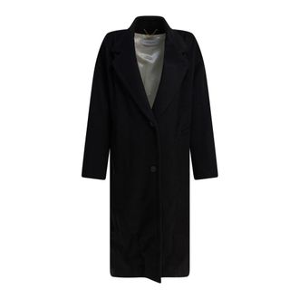 Golden Goose Single-Breasted Coats, female, Black, 9 UK, Black Cocoon Coat Aw25