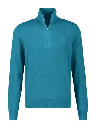 Lerros Troyer LERROS, Herren, Gr. 3XL, swedish blau melange, Strick, Obermaterial: 100% Baumwolle, meliert, regular fit normal, ohne Ausschnitt, Rippb&uuml;ndchen