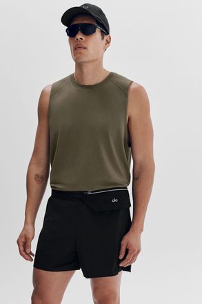 Alo Vapor Muscle Tank Top in Olive Tree Green, Size: Medium