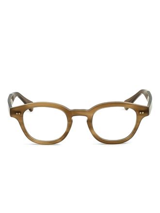 Epos Bronte2 round-frame glasses - unisex - Acetate - 46 - Brown