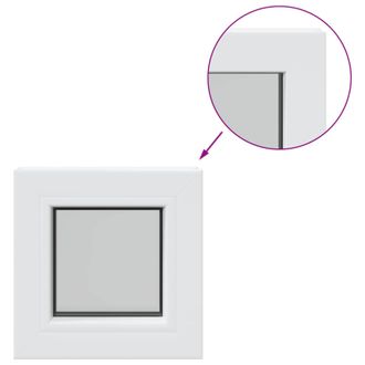 vidaXL Finestra Della Cantina Colore Interno Bianco Risor 30 X 30 Cm Vidaxl