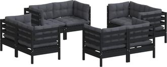 vidaXL Muebles De Jard&iacute;n 8 Pzas Con Cojines Antracita Madera De Pino Vidaxl