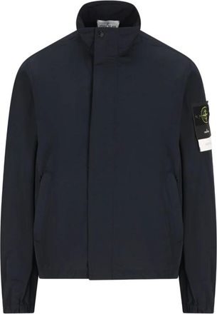 Stone Island Jassen, Heren, Blauw, M, Lichtgewicht Jas
