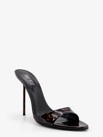 PARIS TEXAS Womens Patent Leather Sandals Lidia Brown